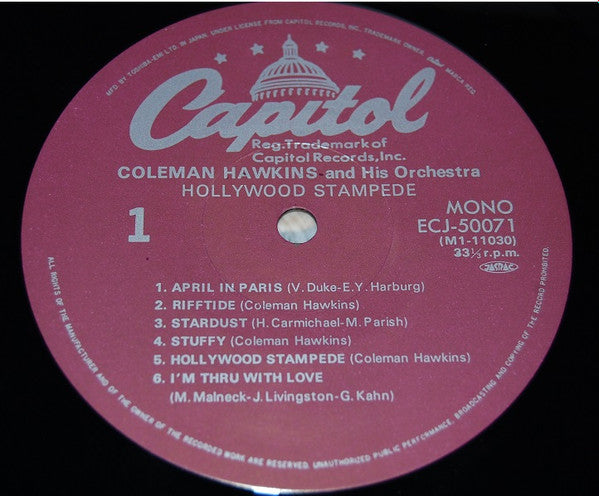 Coleman Hawkins And His Orchestra - Hollywood Stampede (Vinyl, LP, Compilation) Very Good Plus (VG+) / Very Good (VG)