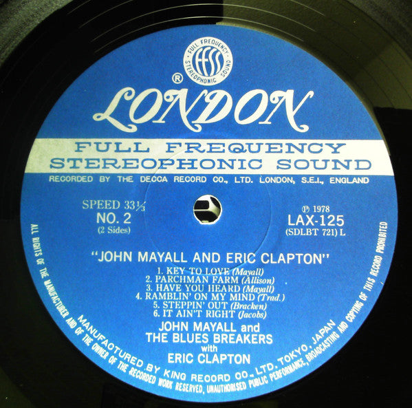 John Mayall - Blues Breakers (Vinyl, LP, Album, Reissue, Stereo) Very Good Plus (VG+) / Very Good Plus (VG+)
