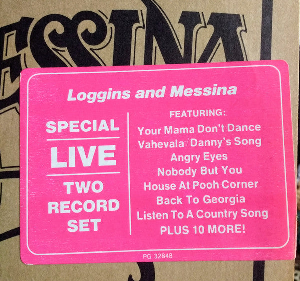 Loggins And Messina - On Stage (2xVinyl, LP, Album, Stereo) Good Plus (G+) / Near Mint (NM or M-)