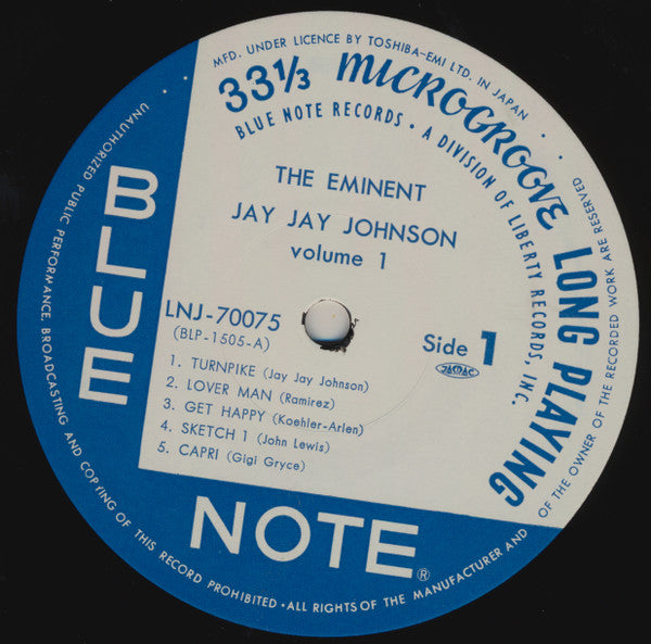 J.J. Johnson - The Eminent Jay Jay Johnson (Volume 1) (Vinyl, LP, Compilation, Reissue) Very Good Plus (VG+) / Very Good (VG)