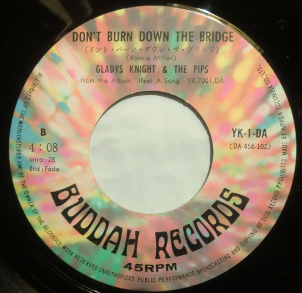 Gladys Knight And The Pips - I Feel A Song (Vinyl, 7", 45 RPM, Single) Very Good Plus (VG+) / Very Good Plus (VG+)
