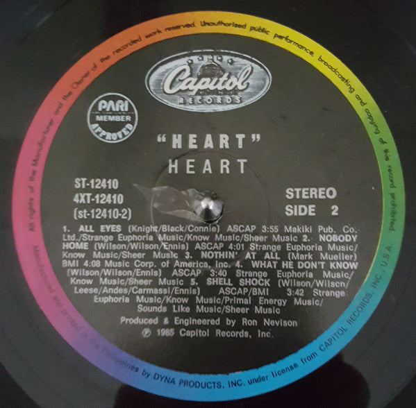 Heart - Heart (Vinyl, LP, Album, Stereo) Very Good (VG) / Very Good (VG)