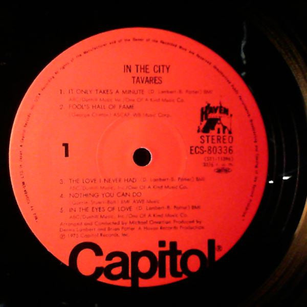Tavares - In The City (Vinyl, LP, Album) Very Good Plus (VG+) / Very Good Plus (VG+)