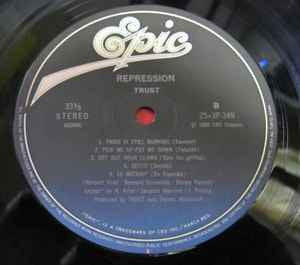 Trust (2) - Repression (Vinyl, LP, Album, Stereo) Near Mint (NM or M-) / Very Good Plus (VG+)