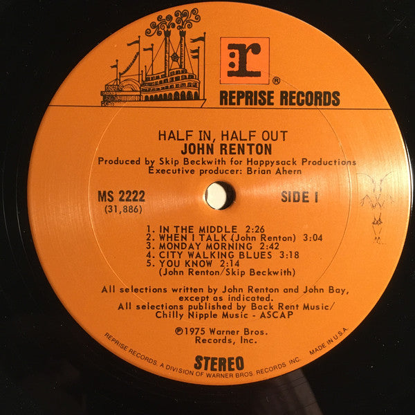 John Renton - Half In Half Out (Vinyl, LP) Very Good Plus (VG+) / Good Plus (G+)