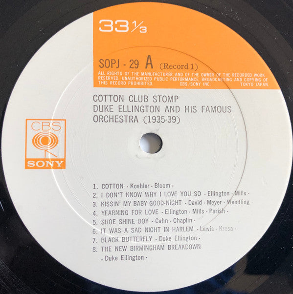 Duke Ellington And His Orchestra - Cotton Club Stomp (1935-39) (2xVinyl, LP, Compilation) Good Plus (G+) / Very Good (VG)
