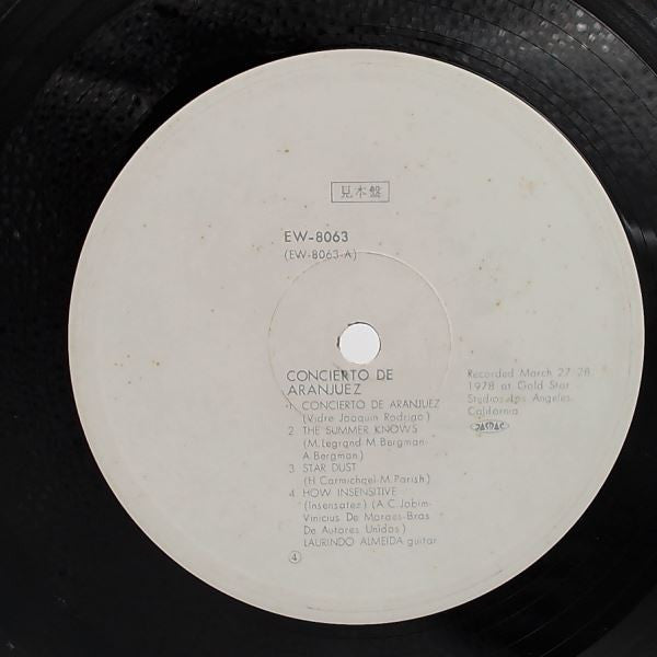 Laurindo Almeida - Concierto De Aranjuez (Vinyl, LP, Album, Promo) Near Mint (NM or M-) / Very Good Plus (VG+)