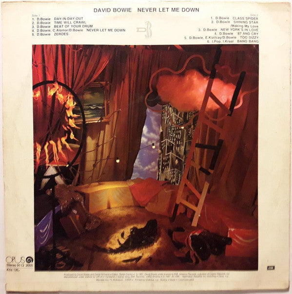 David Bowie - Never Let Me Down (Vinyl, LP, Album, Stereo) Very Good Plus (VG+) / Very Good (VG)