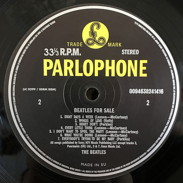 The Beatles - Beatles For Sale (Vinyl, LP, Album, Reissue, Stereo) Very Good Plus (VG+) / Very Good (VG)