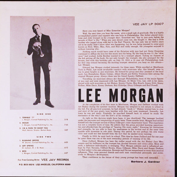 Lee Morgan - Here's Lee Morgan (Vinyl, LP, Album, Stereo) Very Good (VG) / Very Good (VG)