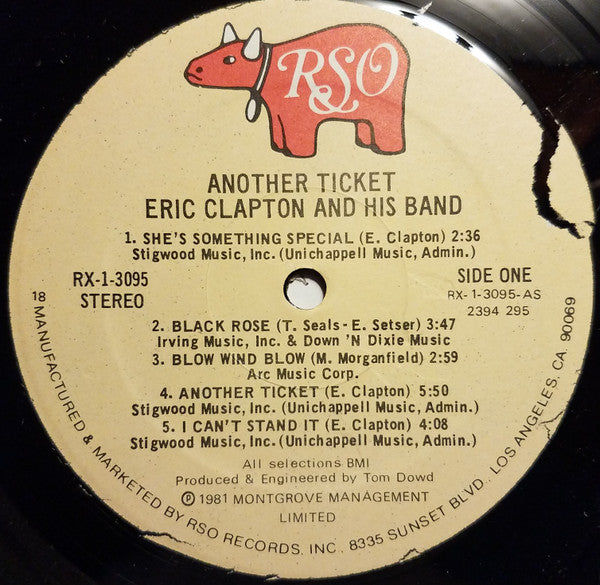 Eric Clapton - Another Ticket (Vinyl, LP, Album) Very Good (VG) / Very Good (VG)