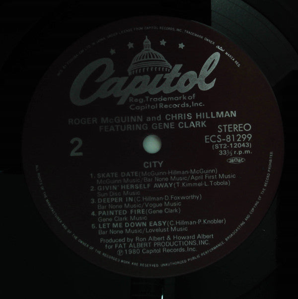 McGuinn, Clark & Hillman - City (Vinyl, LP, Album) Very Good Plus (VG+) / Very Good Plus (VG+)
