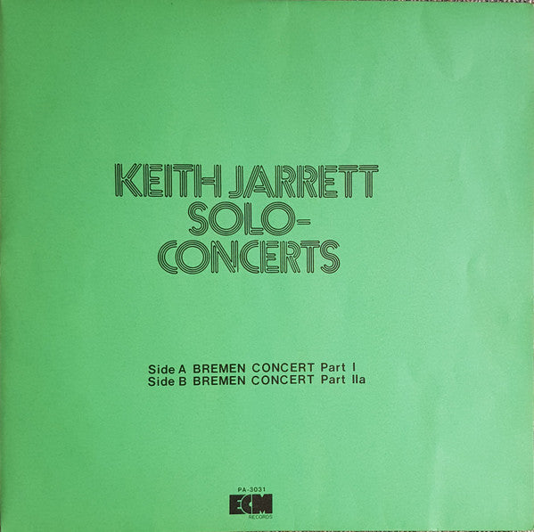 Keith Jarrett - Solo Concerts: Bremen / Lausanne (3xVinyl, Box Set, LP, Album, Promo) Very Good Plus (VG+) / Very Good Plus (VG+)