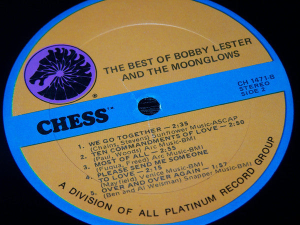 Bobby Lester - The Best Of Bobby Lester And The Moonglows (Vinyl, LP, Compilation) Very Good Plus (VG+) / Good Plus (G+)