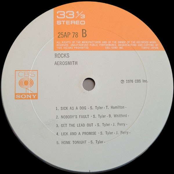 Aerosmith - "Rocks" (Vinyl, LP, Album)