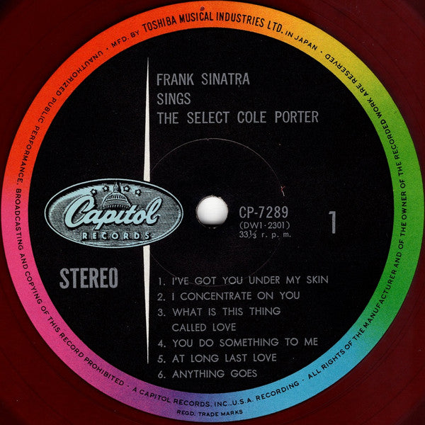 Frank Sinatra - Sings The Select Cole Porter (Vinyl, LP, Compilation, Stereo) Very Good Plus (VG+) / Very Good (VG)