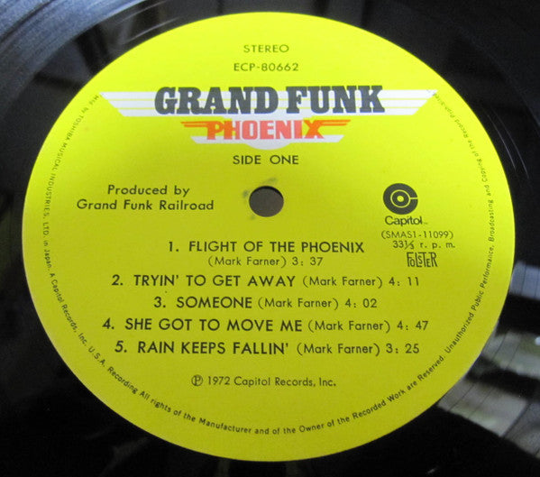 Grand Funk Railroad - Phoenix (Vinyl, LP, Album, Reissue) Near Mint (NM or M-) / Very Good Plus (VG+)