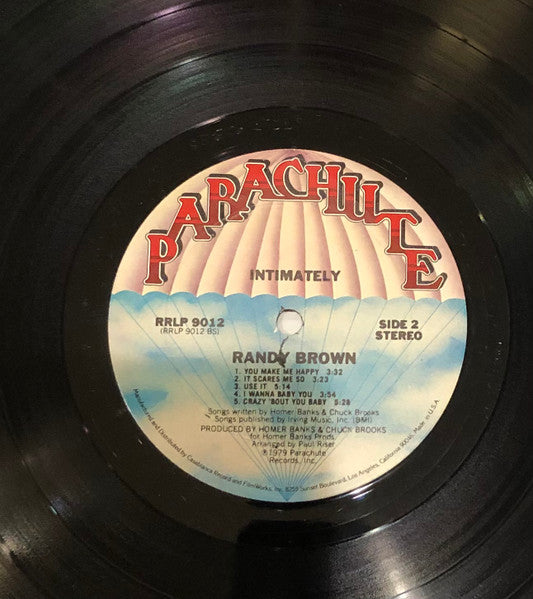 Randy Brown - Intimately (Vinyl, LP, Album, Stereo) Very Good (VG) / Very Good (VG)