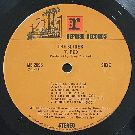 T. Rex - The Slider (Vinyl, LP, Album, Stereo) Good Plus (G+) / Fair (F)