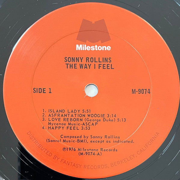 Sonny Rollins - The Way I Feel (Vinyl, LP, Album) Very Good (VG) / Very Good (VG)