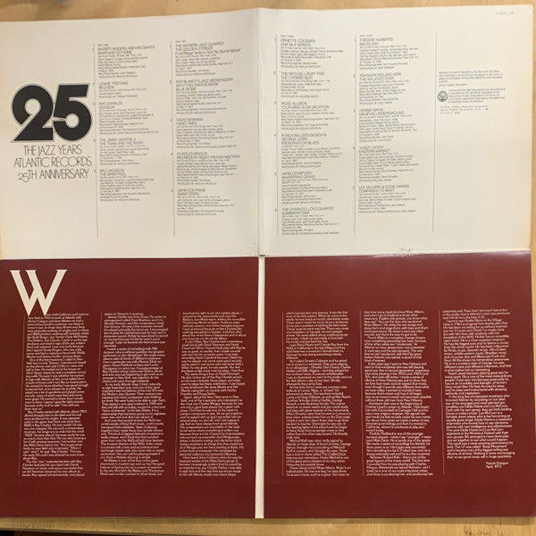 Various - The Jazz Years 25th Anniversary (2xVinyl, LP, Compilation) Very Good Plus (VG+) / Very Good Plus (VG+)