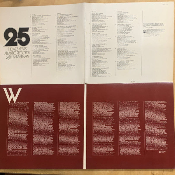 Various - The Jazz Years 25th Anniversary (2xVinyl, LP, Compilation) Good Plus (G+) / Very Good (VG)