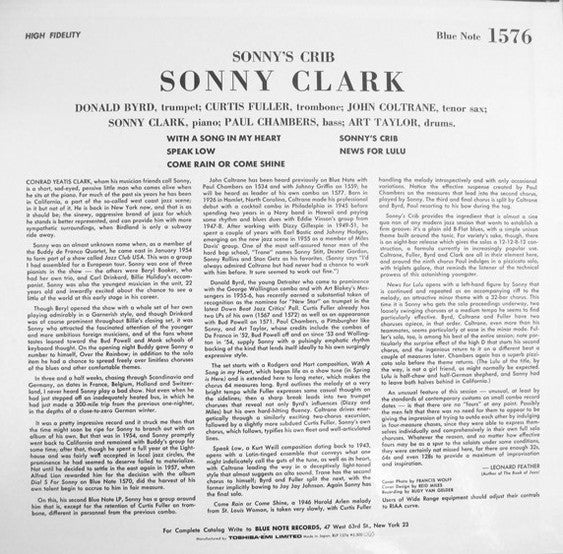 Sonny Clark - Sonny's Crib (Vinyl, LP, Album, Limited Edition, Reissue, Mono) Very Good (VG) / Very Good (VG)