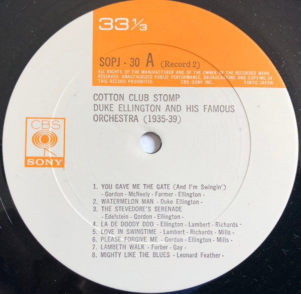 Duke Ellington And His Orchestra - Cotton Club Stomp (1935-39) (2xVinyl, LP, Compilation) Very Good Plus (VG+) / Very Good Plus (VG+)