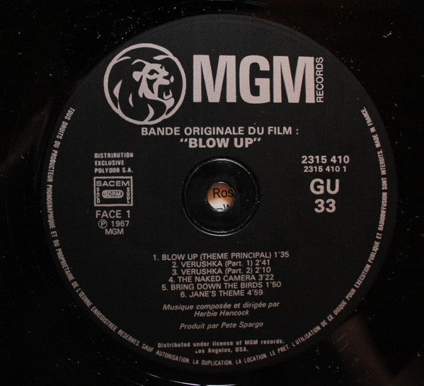 Herbie Hancock - Blow-Up (The Original Sound Track Album) (Vinyl, LP, Album, Reissue) Near Mint (NM or M-) / Very Good Plus (VG+)