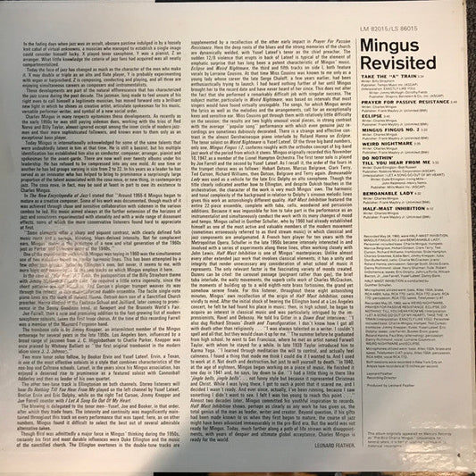 Charles Mingus - Mingus Revisited (Vinyl, LP, Album, Reissue, Stereo) Good Plus (G+) / Very Good (VG)