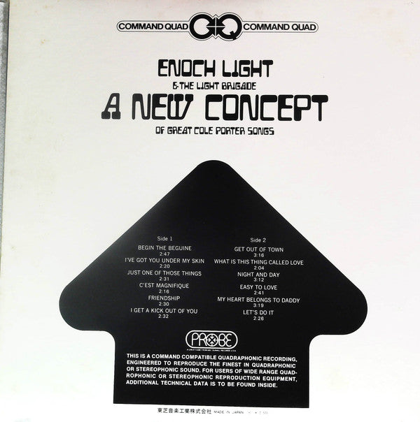 Enoch Light And The Light Brigade - A New Concept Of Great Cole Porter Songs (Vinyl, LP, Album, Quadraphonic) Very Good Plus (VG+) / Very Good (VG)