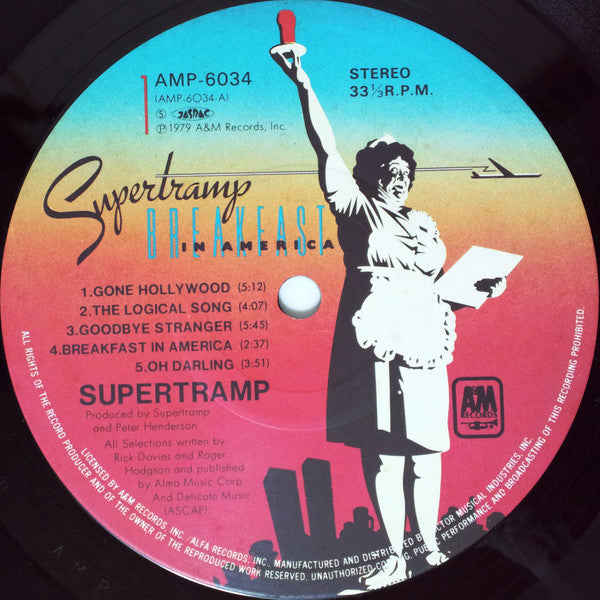 Supertramp - Breakfast In America (Vinyl, LP, Album, Stereo)