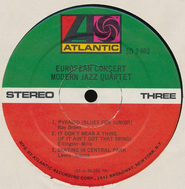 The Modern Jazz Quartet - European Concert (2xVinyl, LP, Album, Stereo) Very Good (VG) / Good Plus (G+)