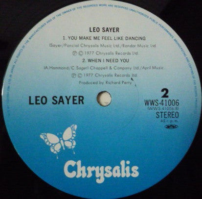 Leo Sayer - Bye Bye Now My Sweet Love (Vinyl, 12", EP) Near Mint (NM or M-) / Very Good Plus (VG+)