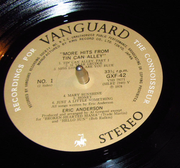 Eric Andersen (2) - More Hits From Tin Can Alley (Vinyl, LP, Album, Reissue, Stereo) Very Good Plus (VG+) / Very Good Plus (VG+)