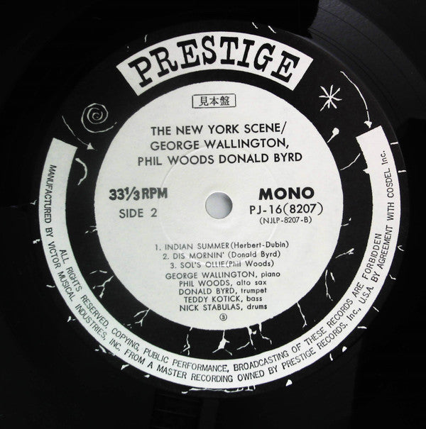 George Wallington Quintet - The New York Scene (Vinyl, LP, Album, Promo, Reissue, Mono) Very Good Plus (VG+) / Very Good (VG)