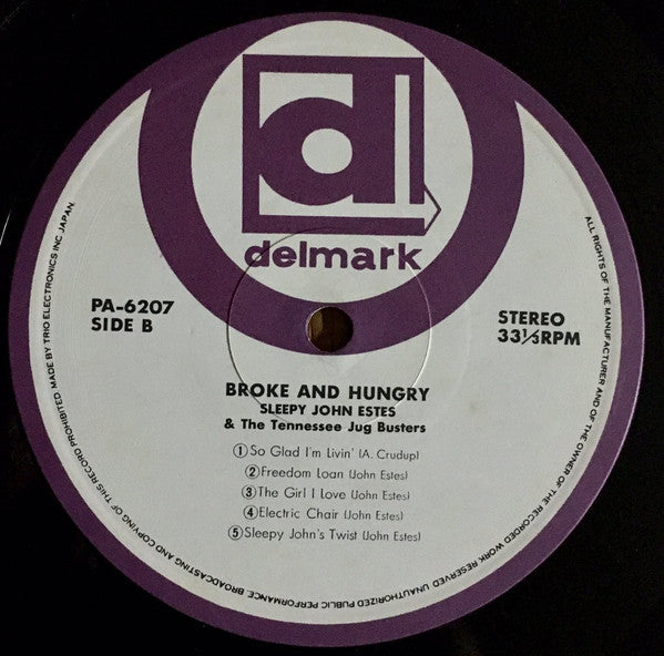 Sleepy John Estes - Broke And Hungry (Vinyl, LP, Album)