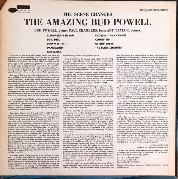 Bud Powell - The Scene Changes (Vinyl, LP, Album, Reissue, Stereo) Very Good (VG) / Very Good (VG)