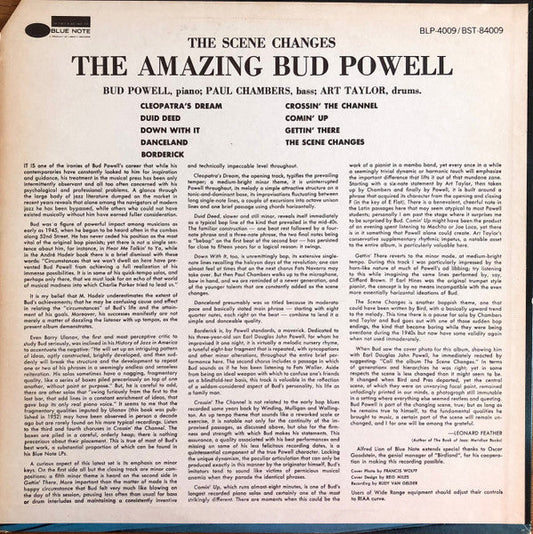 Bud Powell - The Scene Changes (Vinyl, LP, Album, Reissue, Stereo) Very Good (VG) / Very Good (VG)