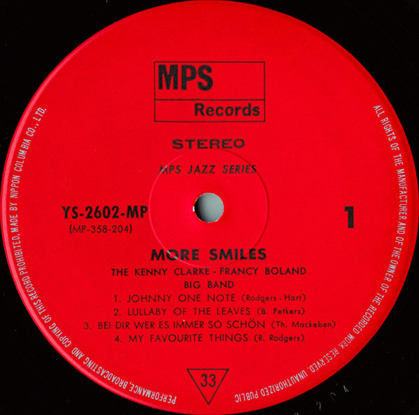 Clarke-Boland Big Band - More Smiles (Vinyl, LP, Album) Very Good Plus (VG+) / Very Good Plus (VG+)