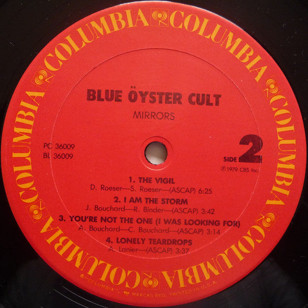 Blue Öyster Cult - Mirrors (Vinyl, LP, Album, Reissue) Very Good (VG) / Very Good Plus (VG+)