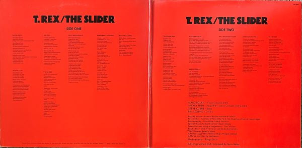 T. Rex - The Slider (Vinyl, LP, Album, Stereo) Good Plus (G+) / Fair (F)