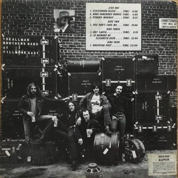 The Allman Brothers Band - The Allman Brothers Band At Fillmore East (2xVinyl, LP, Album) Very Good Plus (VG+) / Very Good Plus (VG+)