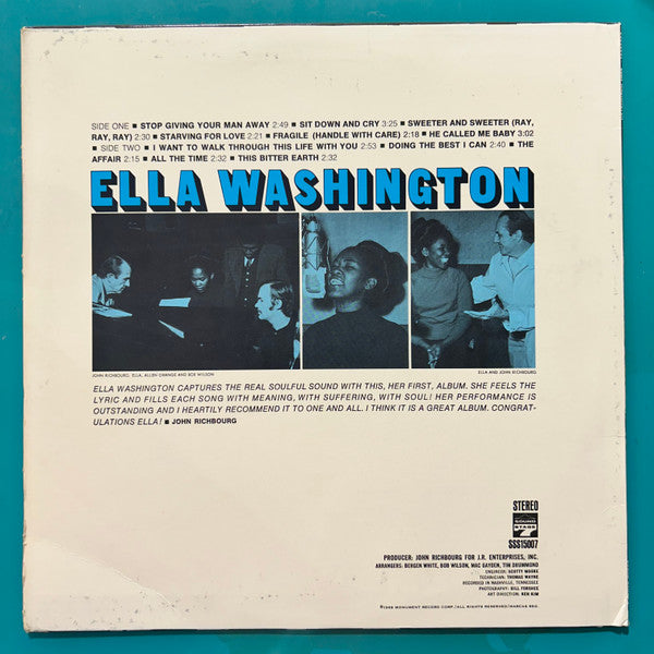 Ella Washington - Ella Washington (Vinyl, LP, Album) Very Good Plus (VG+) / Very Good (VG)