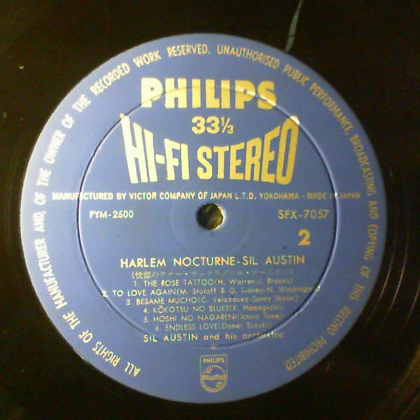 Sil Austin - Harlem Nocturne (Vinyl, LP, Compilation, Stereo) Very Good (VG) / Very Good (VG)