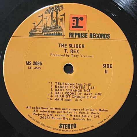 T. Rex - The Slider (Vinyl, LP, Album, Stereo) Good Plus (G+) / Fair (F)