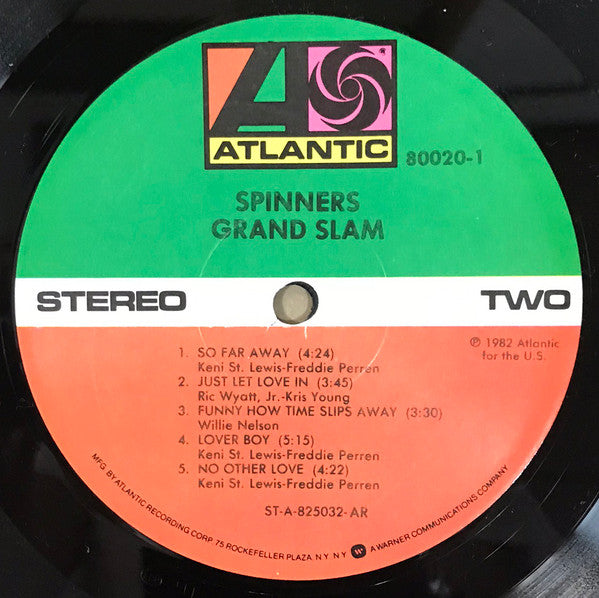 Spinners - Grand Slam (Vinyl, LP, Album) Very Good (VG) / Very Good (VG)