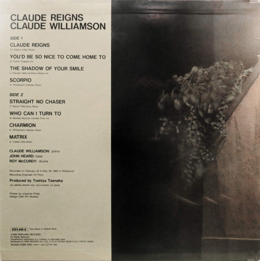 Claude Williamson - Claude Reigns (Vinyl, LP, Album) Very Good Plus (VG+) / Very Good Plus (VG+)