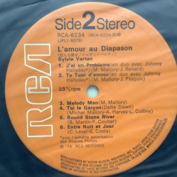 Sylvie Vartan - L'Amour Au Diapason = 恋人を探せ (Vinyl, LP, Compilation, Stereo) Very Good Plus (VG+) / Good Plus (G+)