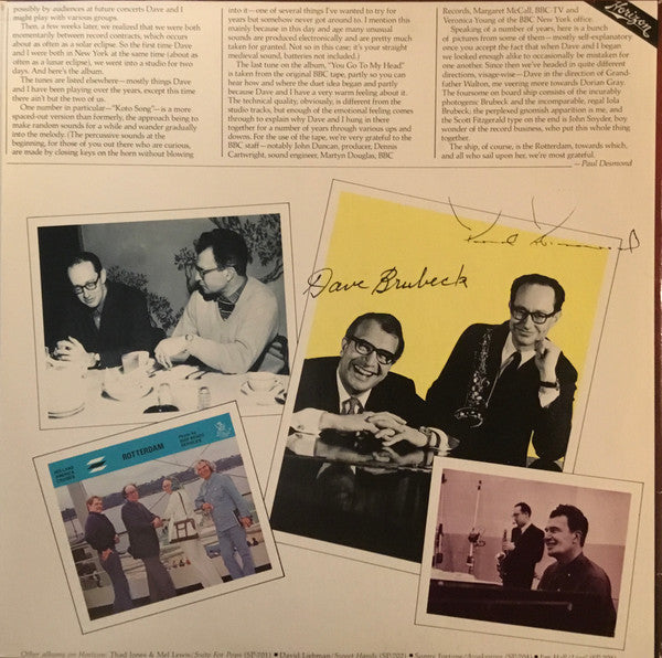 Dave Brubeck - 1975: The Duets (Vinyl, LP, Album, Stereo)